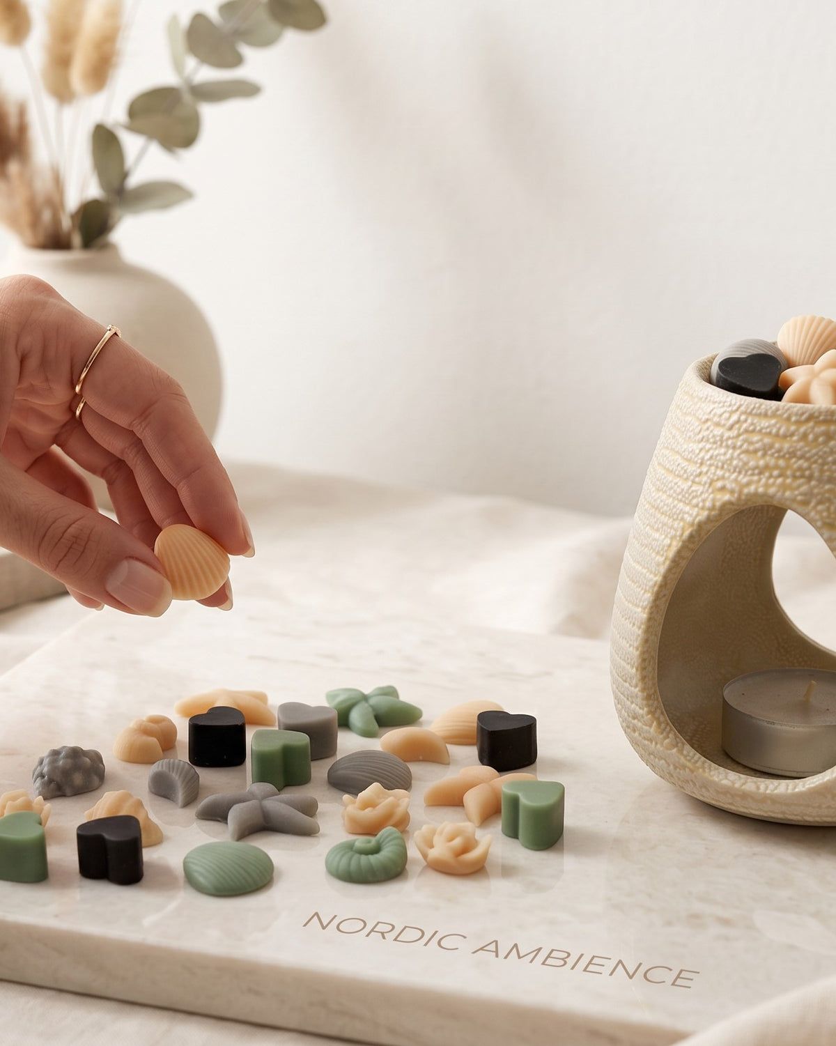 Wax melts Bloom colecția Shore, forme de scoici și stele de mare din ceară de soia