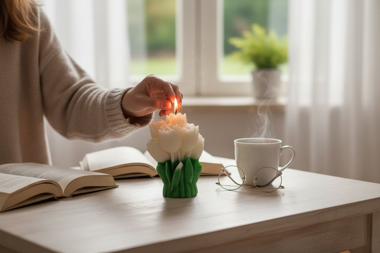 lumânări decorative handmade Luxora realizate din ceară de soia pentru decor și cadouri elegante