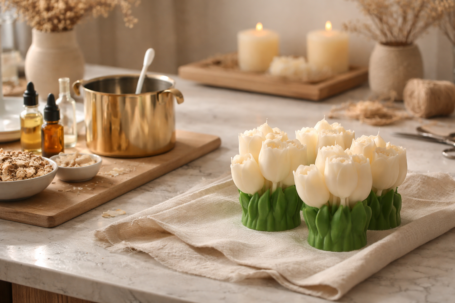 lumânări decorative Luxora realizate manual din ceară de soia, create pentru decor interior elegant și atmosferă caldă