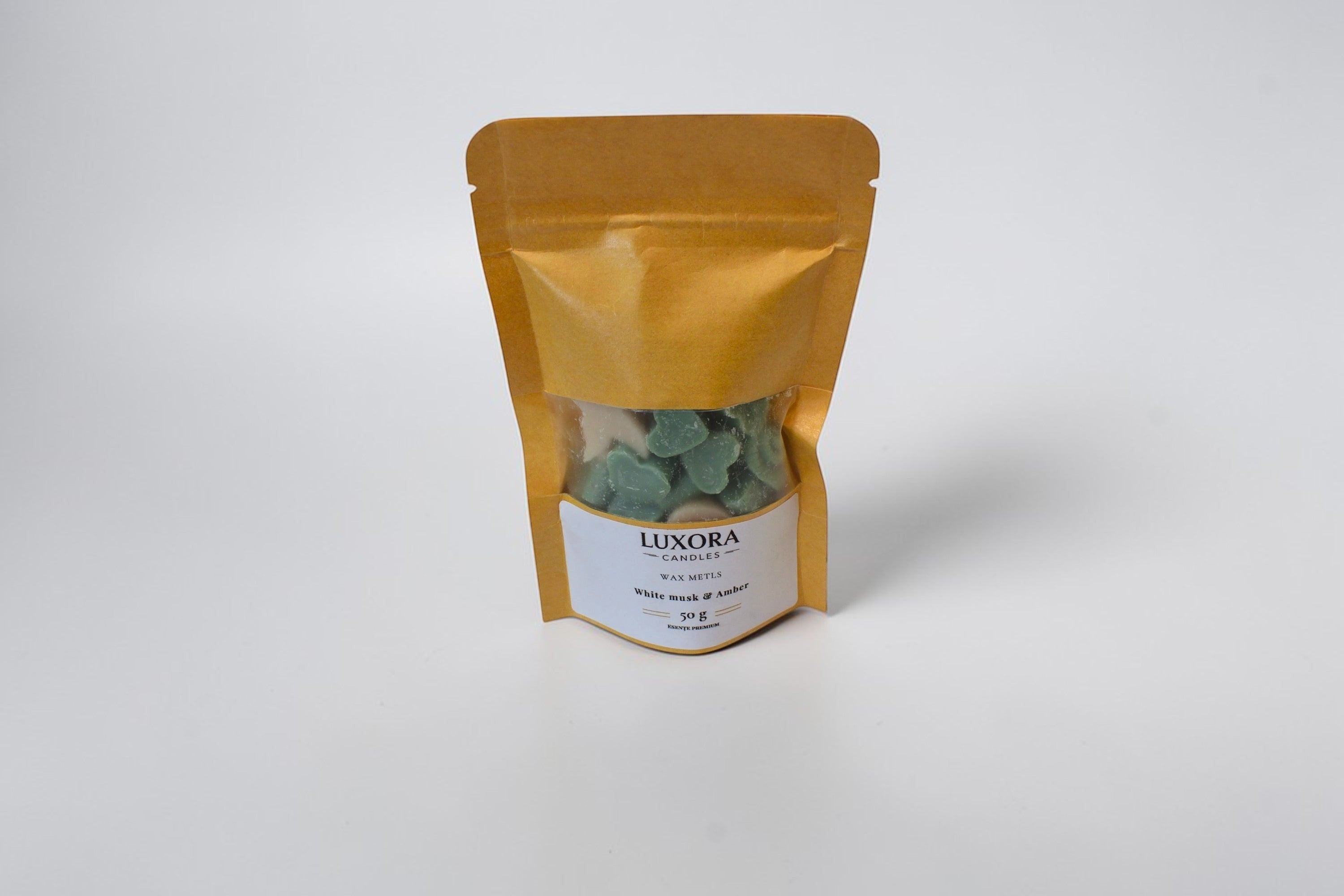 wax melts parfumate Luxora din ceară de soia, forme decorative mixte flori și scoici, parfum pentru casă utilizat cu arzător ceramic