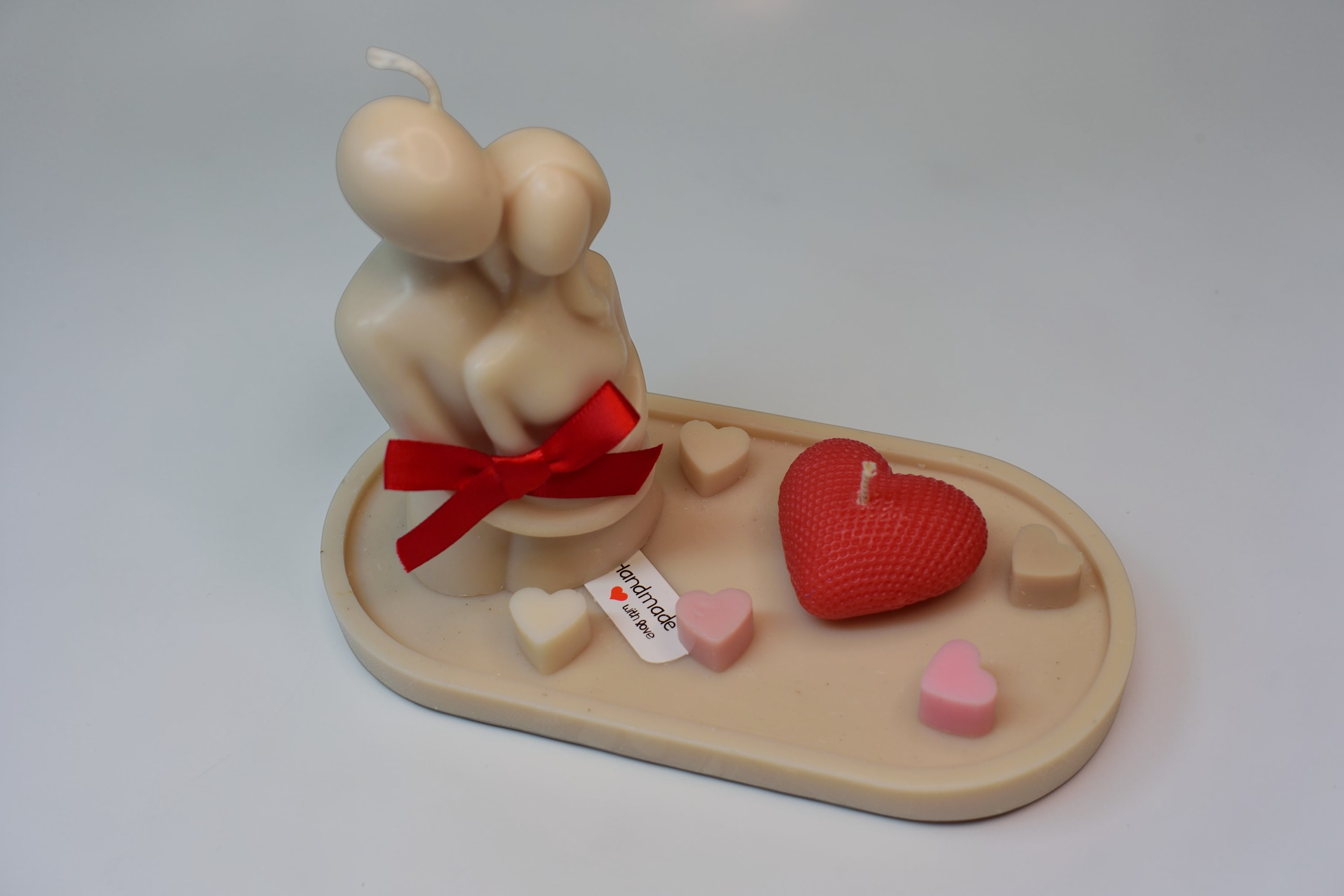 Set decorativ – cuplu pe suport oval