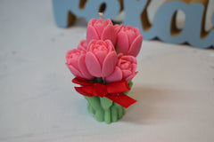 Lumânare decorativă – buchet de lalele