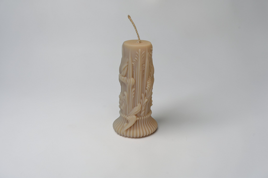 Lumânare decorativă sculpturală Natura realizată manual din ceară de soia