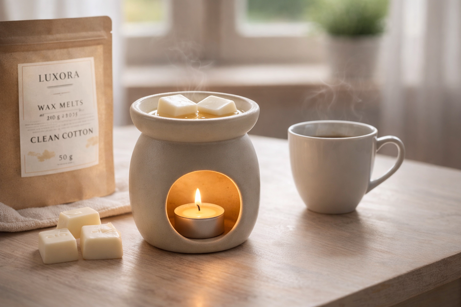 buchețel floral decorativ realizat manual din ceară parfumată de soia Luxora